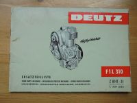 Deutz F1L310 Ersatzteilliste mit Benutzerspuren Niedersachsen - Aerzen Vorschau