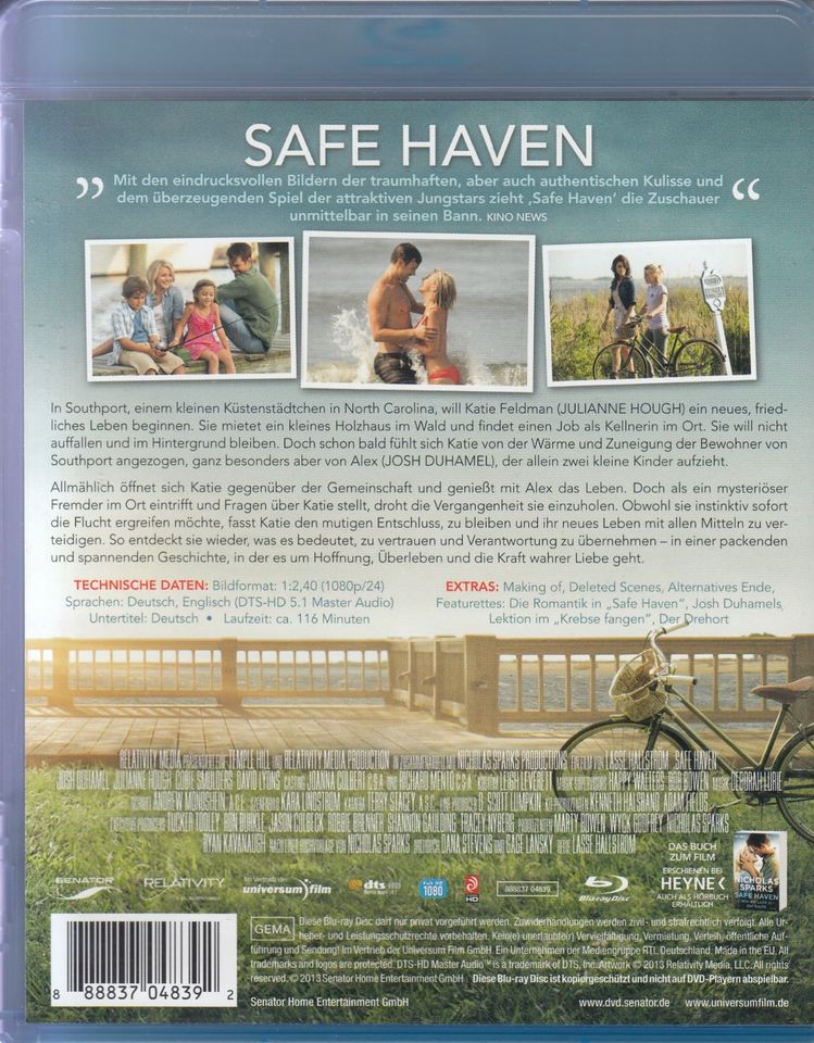 Blu-ray: Safe Haven - Versand kostenlos in Duisburg