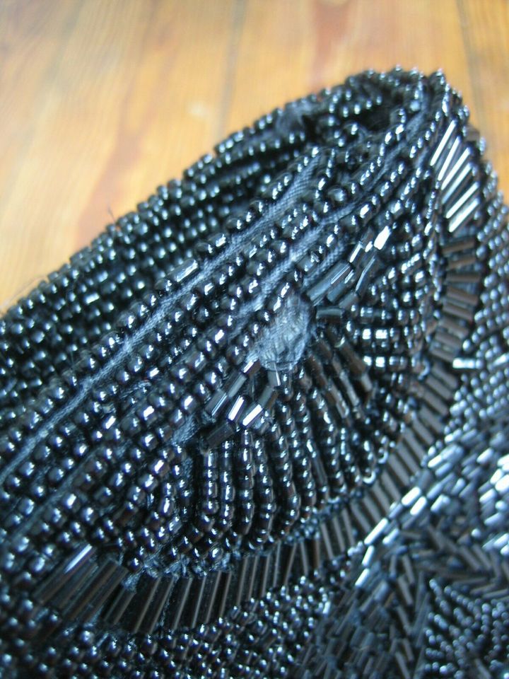 Vintage Perlen Clutch * Abiball * schwarz * Handtasche Kette BoHo in Kiel