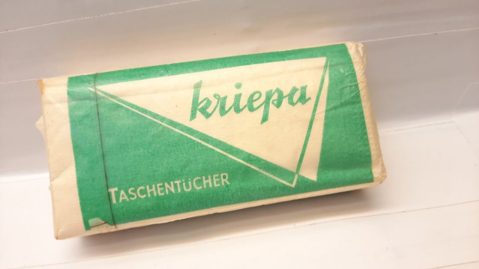 DDR KRIPA TASCHENTÜCHER OVP MDM VEB PAPIERFABRIK KRIEBSTEIN RAR in Erlau