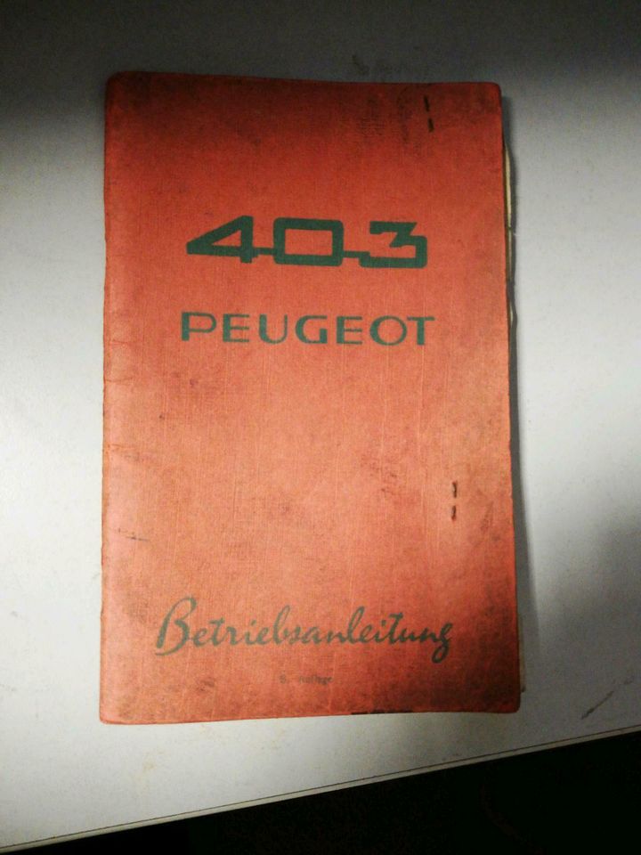 Betriebsanleitung Peugeot 403 in deutsch in Eppelborn