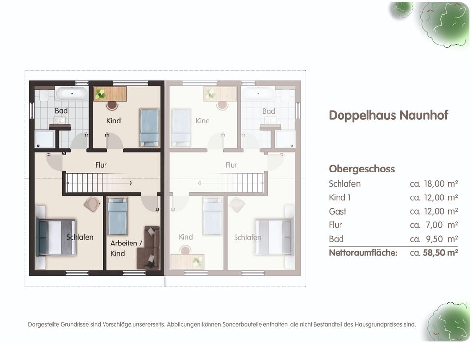 Baugrundstück für ein Doppelhaus in Barleben bei Magdeburg in Barleben