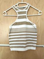 Stylisches gestreiftes Top in Weiß/Beige im Rippmuster Berlin - Mitte Vorschau