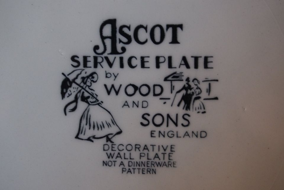 *ASCOT* Service Plate Wood & Sons, Sammlteller England, Platte in Seelze