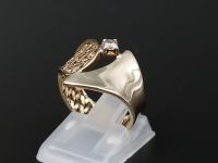 beeindruckender Gold Ring mit Besatz gemustert 333 8 Karat Frankfurt am Main - Sachsenhausen Vorschau