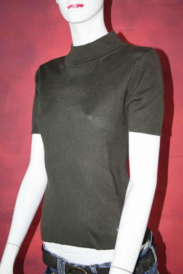 Toller Pullover schöner Kragen khaki Gr. S  36/38 in Oberaurach