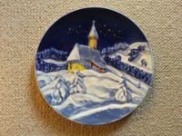 Keramik-Wandteller Wintermotiv handbemalt Relief ● Marie Louise Hessen - Altenstadt Vorschau