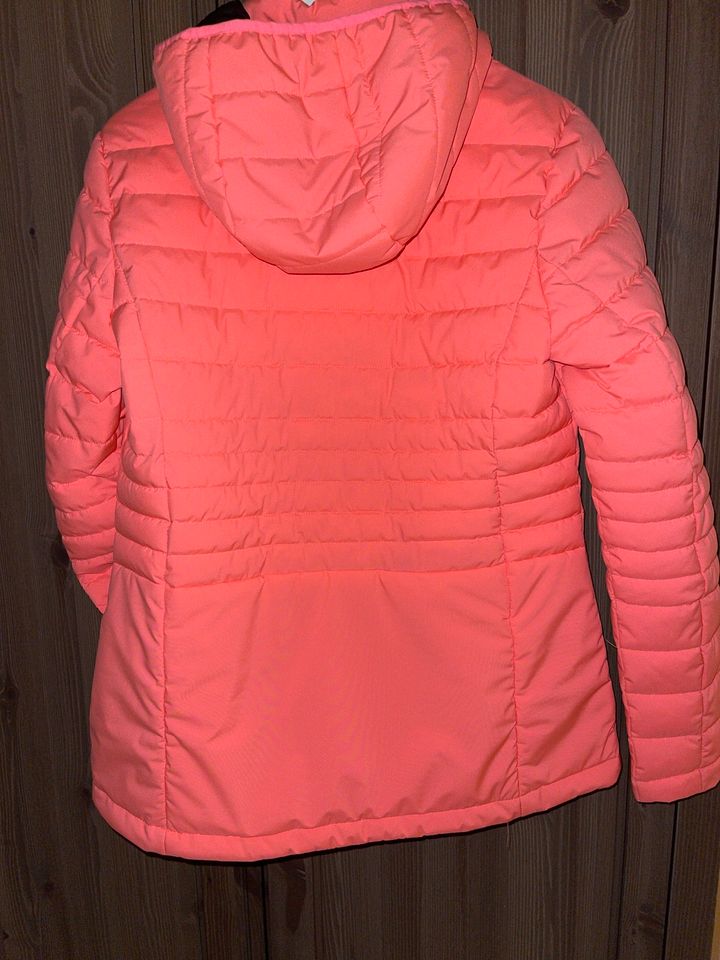 Nwtg. Killtec Streifen-Steppjacke Gr.38 grau neon-rosa in Gilching