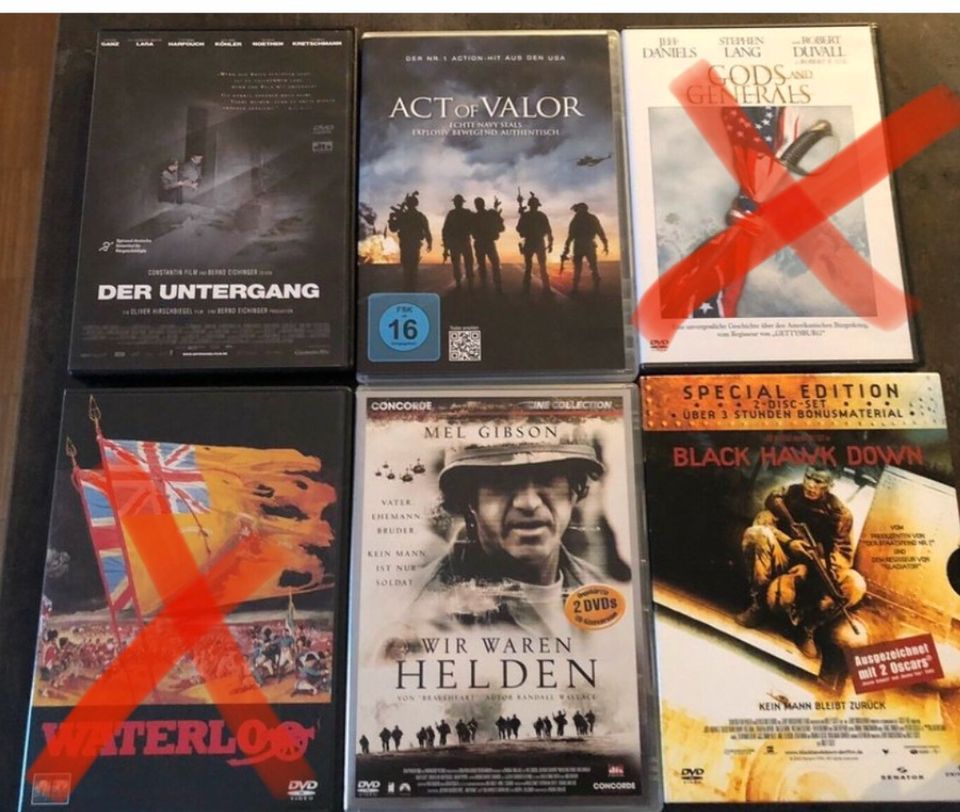 DVD Filme 4 Kriegsfilme Military Geschichte Krieg Army Soldaten in Nottuln