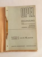 Opel Werkstatthandbuch Ergänzung  für Kapitän, Admiral, Diplomat Baden-Württemberg - Hemsbach Vorschau
