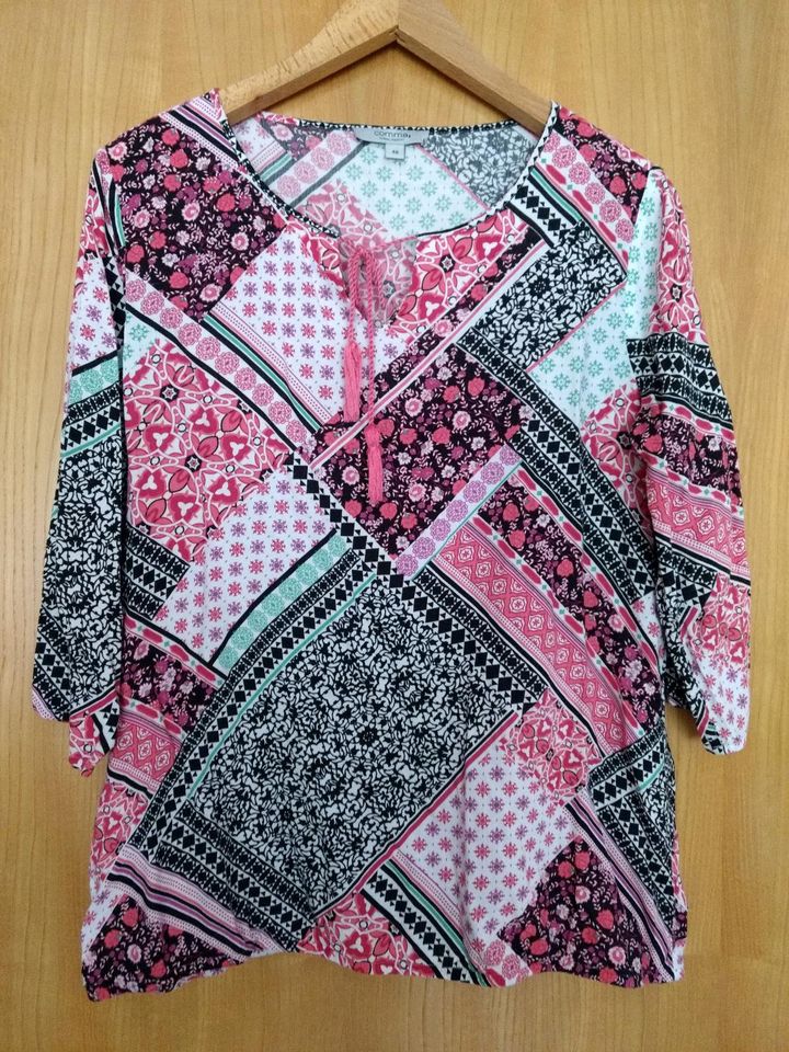 Bluse Größe 42 Damen comma pink schwarz 3/4Arm in Mühlacker