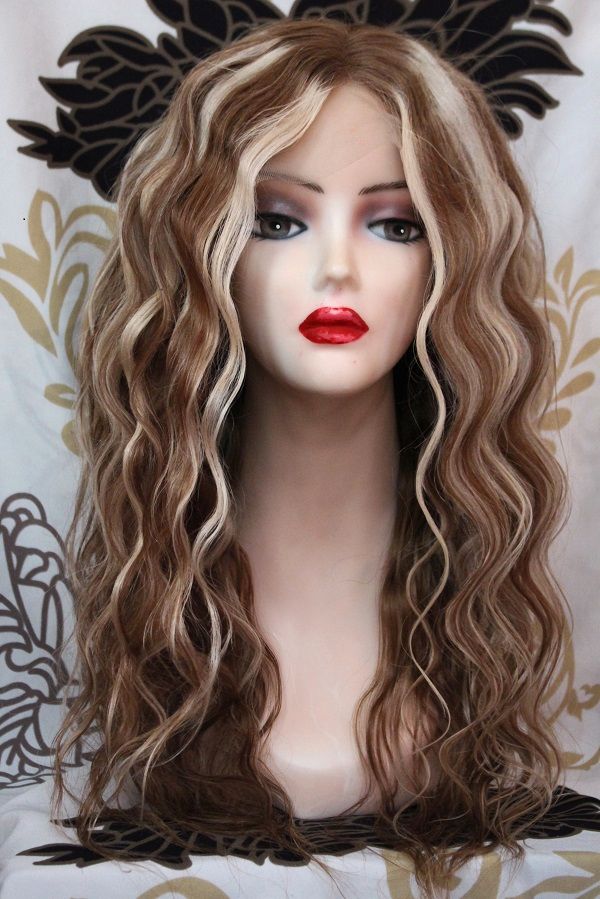 Echthaar Perücke Lace Wig blond braun mittelbraun balayage ombre in Dresden