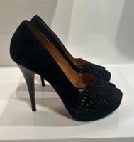 ZARA High heels Plateau Schuhe schwarz 39 Leder Wildleder Peeptoe Brandenburg - Michendorf Vorschau