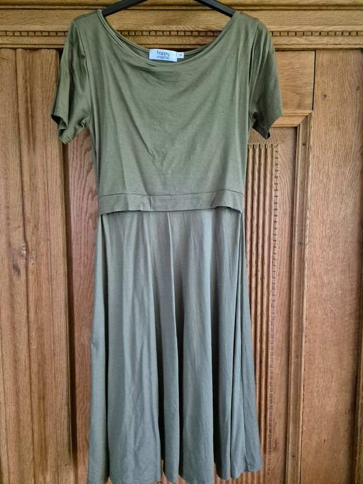 Stillkleid Umstandskleid in khaki von Happy Mama S in Bad Sobernheim