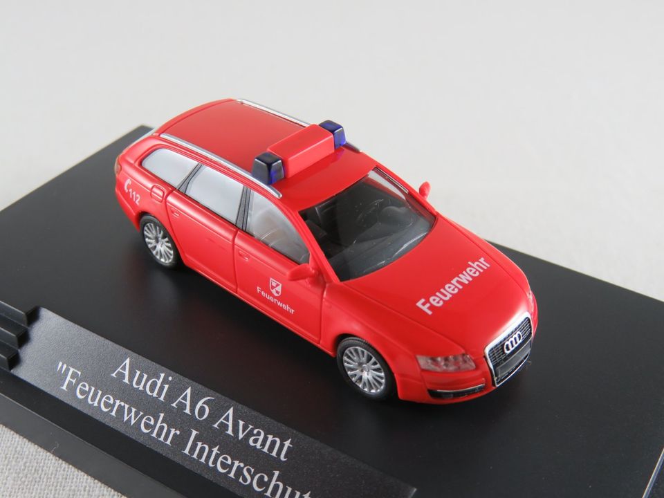 Busch Audi A6 Avant "Feuerwehr Interschutz Hannover 2005" 1:87/H0 in Bad Abbach