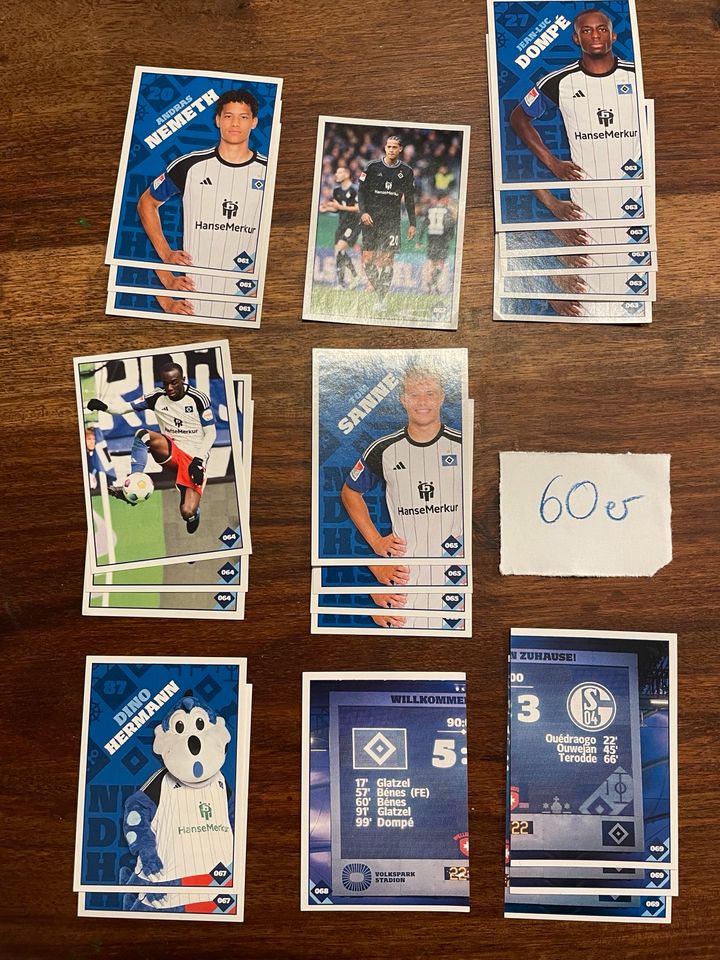 HSV Sammelsticker Rewe Saison 23/24 in Hamburg