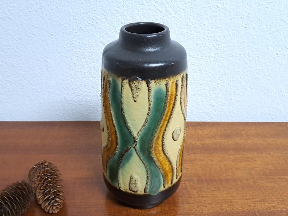 Vase 60er 70er J. VEB Haldesleben Vintage Fat Lava DDR Keramik in Dresden