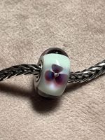 Glasbead Trollbeads weiß violette Blume Blüte neu 925 Silber Sachsen-Anhalt - Barleben Vorschau