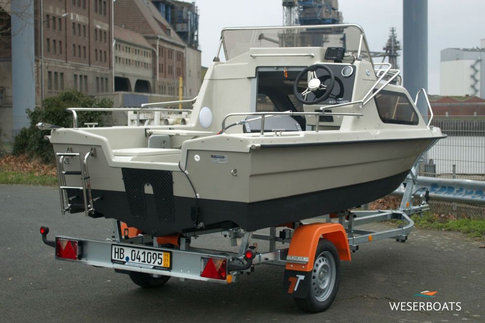 Kajütboot i450 Cabin ideal f. 15 PS, Motorboot Angelboot Neu Boot in Bremen