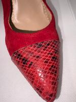 Damenschuhe Pumps 5th Avenue Gr. 40, rot mit Reptilienmuster Sachsen-Anhalt - Magdeburg Vorschau