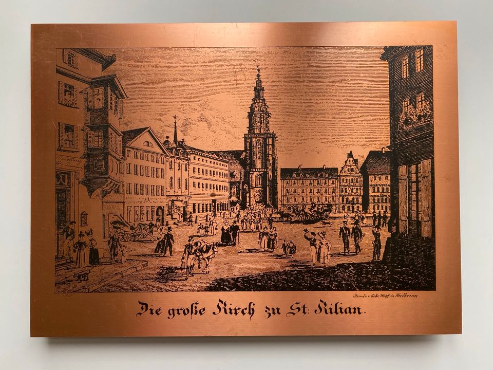 Kupferstichplatte Heilbronn „Die Kirche zu St.Kilian“ in Berlin