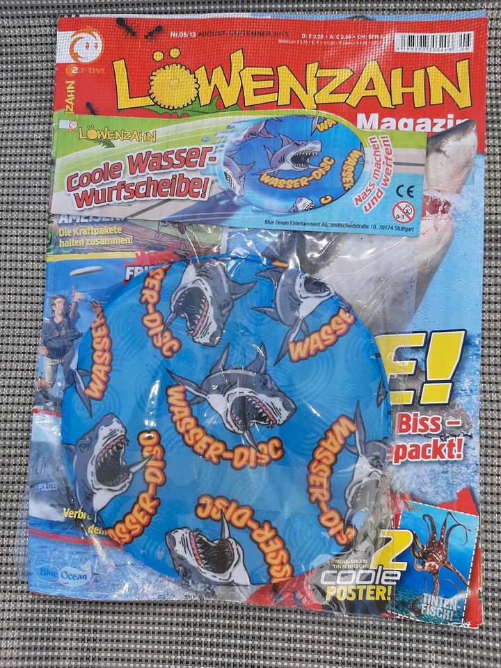 Löwenzahn Magazin Heft Frsibee Wurfscheibe Hai in Meckenheim