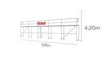 Baugerüst Gerüstbau 12,85x4,2m Gerüst Voll-Alu-Belag 53,97qm  # Baden-Württemberg - Schwäbisch Hall Vorschau