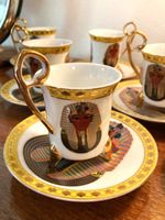 Feines Porzellan Tee Kaffee Mokka Set Ägypten Pharao Golddekor Hessen - Herleshausen Vorschau