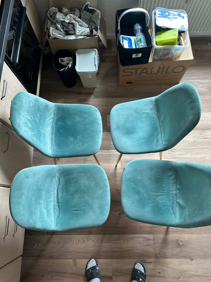 4 Stühle, petrolfarben von Home24 in Dielheim