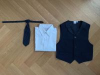 Festliches Outfit Weste Krawatte dunkelblau 98/104 München - Pasing-Obermenzing Vorschau