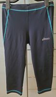 Asics Laufhose Sporthose Capri Gr.S schwarz türkis Brandenburg - Beeskow Vorschau