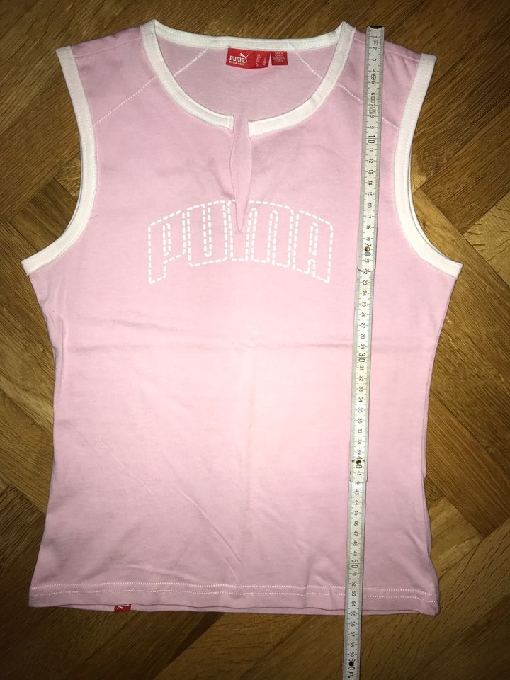 Puma Tanktop-Achsel-Shirt Gr S rosa weiß neu Baumwolle in Weimar (Lahn)