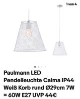 Paulmann® Pendelleuchte Neu mit LED Weiß Korb Ø 29cm UVP 44,00€ Leipzig - Grünau-Ost Vorschau