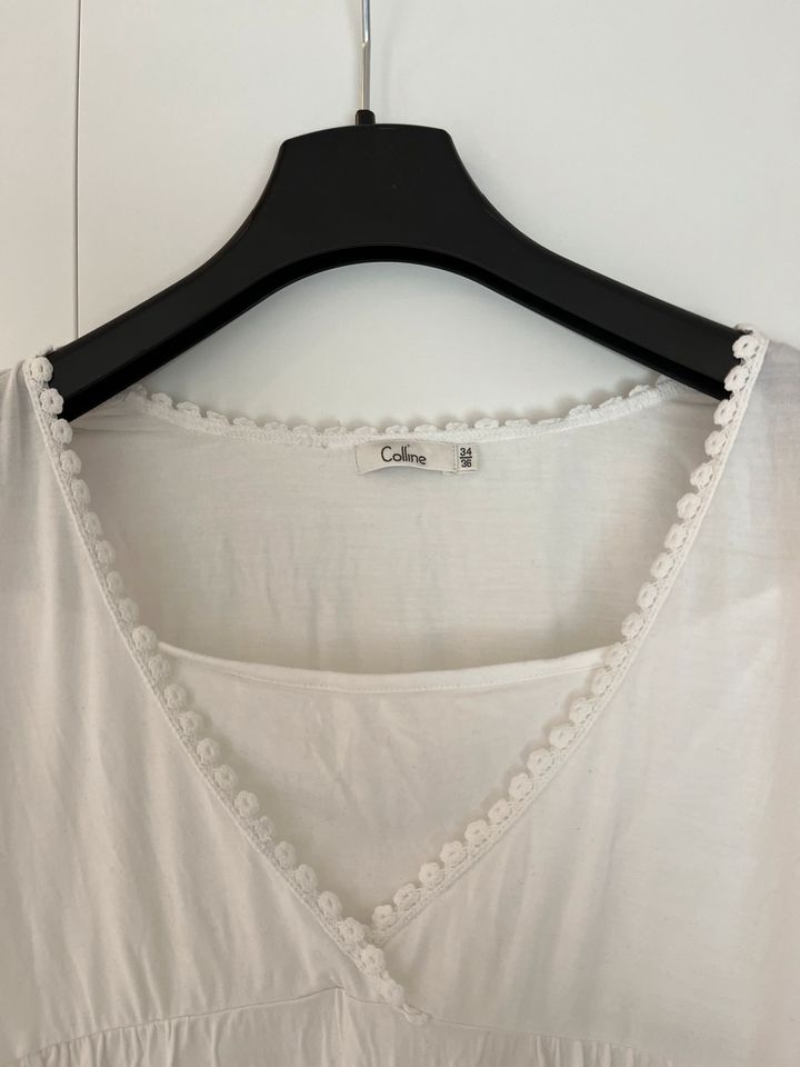 Colline Umstandsshirt Stillshirt Shirt Größe 34 / 36 weiß in Boppard