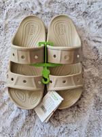 Crocs Pantoletten Zehentrenner Badeschuhe 45 46 neu beige Bayern - Türkheim Vorschau