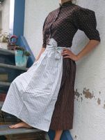 Vintage Wiesn Dirndl hochgeschlossen Baumwolle Dirndel Kleid Baden-Württemberg - Wertheim Vorschau