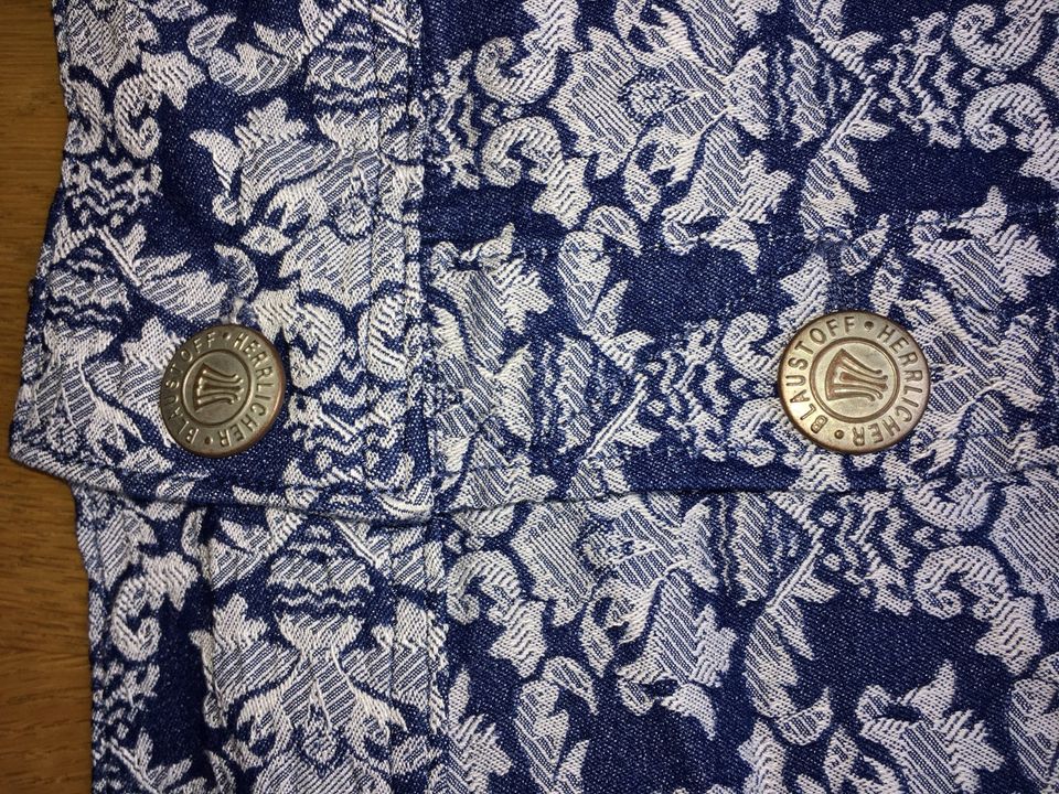 NEU Jacke Herrlicher Blaustoff Joplin Gr L blau florales Muster in Hamburg