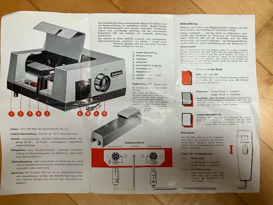 Voigtländer DIA-Projektor Perkeo Automat-N - etwas für Liebhaber in Buxheim Memmingen