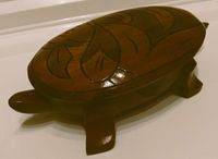 Holz Schildkröte Schale mit Deckel Retro 70er Jahre Essen - Frillendorf Vorschau
