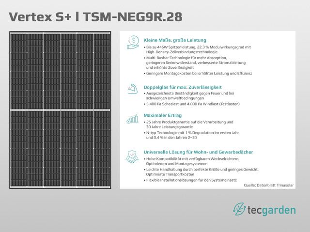 ☀️ Solarpanel / Solarmodul / PV Modul / Balkonkraftwerk / Solar ☀️ Trina Vertex S+ 445W Glas-Glas - ✅ NEUWARE ✅ Sofort abholbereit in Hannover/Langenhagen! ☀️ in Langenhagen