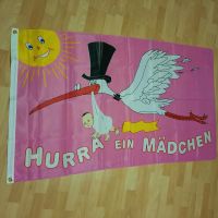 Fahne Geburt-, Hurra ein Mädchen Hessen - Hüttenberg Vorschau
