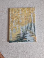 Leinwand, 40x30cm Birken Wald, Acryl-Gemälde, Geschenk, Wandbild München - Trudering-Riem Vorschau