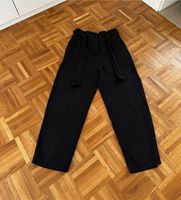 Schwarze Damenhose aus Leinen mit Gürtel Mango S Sachsen-Anhalt - Halle Vorschau