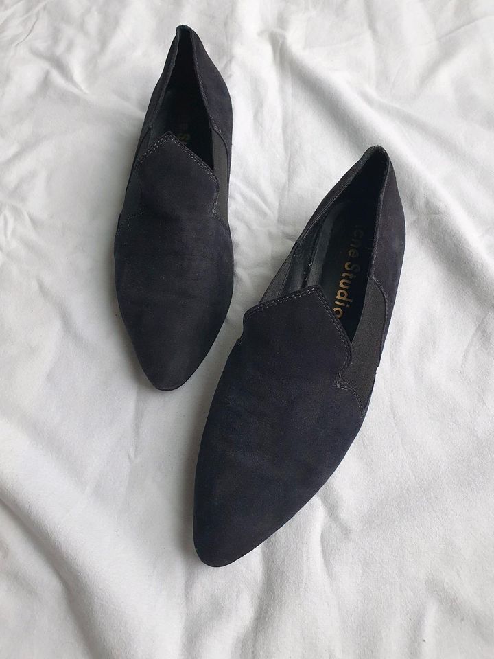 ACNE STUDIOS BLACK SUEDE ALMITA SCHUHE  GR. 38 VELOUR in Hamburg