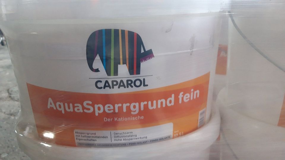 Caparol, Aqua Sperrgrund fein 12,5 Liter Eimer. 10 Stück in Ochsenfurt