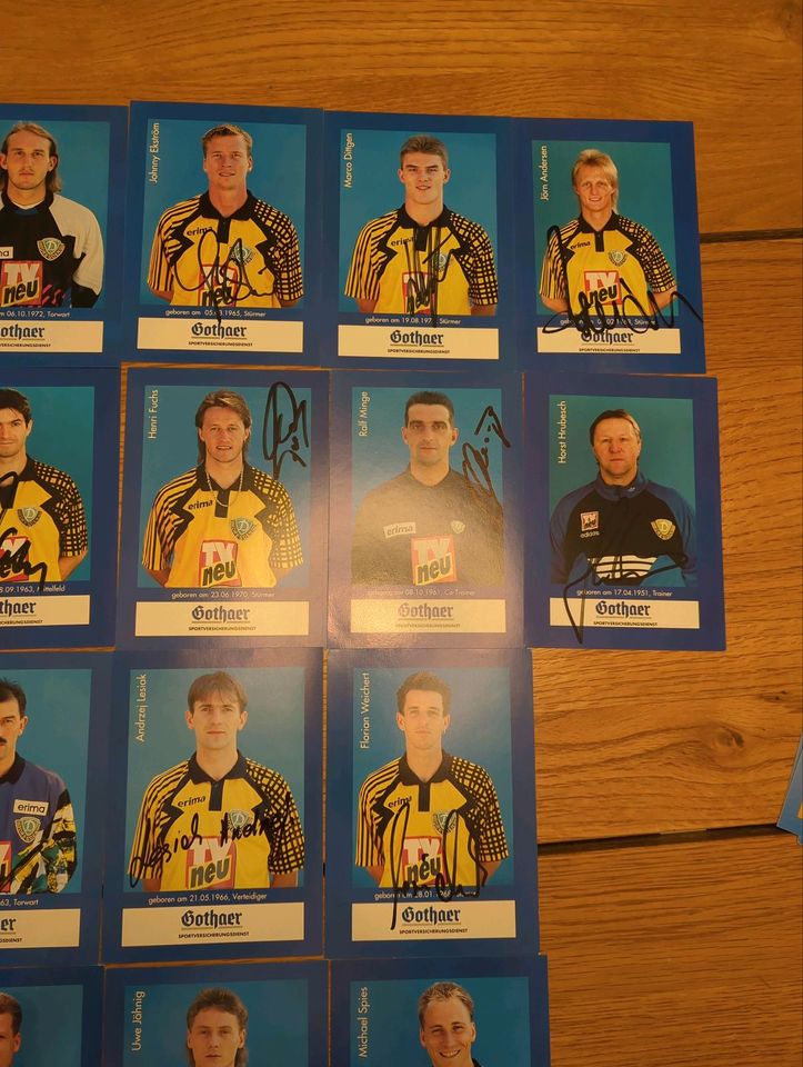 Autogramm Dynamo Dresden Bundesliga 1994 in Coswig