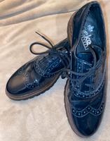 Rieker, Halbschuhe, Schnürschuhe, blau, Lack, 42 Schleswig-Holstein - Osterrönfeld Vorschau