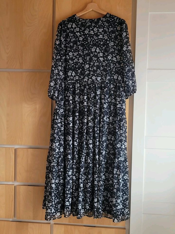 Esprit Damen Kleid - Dunkelblau mit Blumenmuster - Größe 42 in Coburg