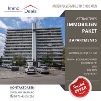 Paketverkauf - 3x vermietete 31 m² Apartment Wohnungen mit Kochnische & Balkon Köln - Humboldt-Gremberg Vorschau