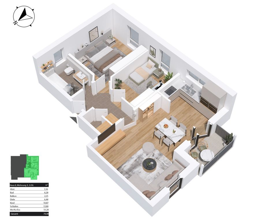 NEUER PREIS und KfW EFFIZIENZHAUS 40 Standard!! Tolle Wohnanlage in Nittenau mit 3-Zimmer-Wohnungen! in Nittenau